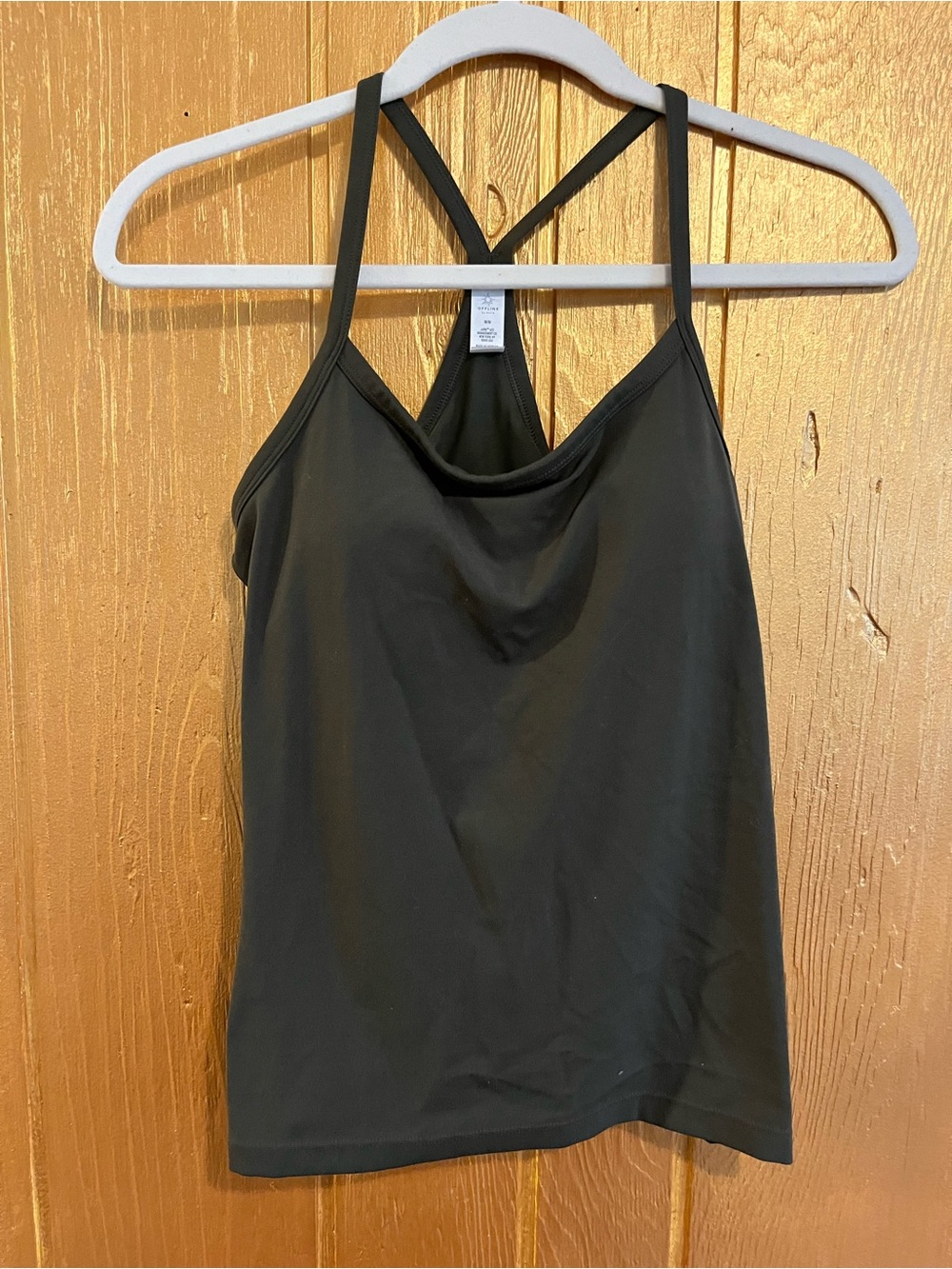Offline by aerie Army Green Strappy Tank Top